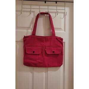 Levi's Yak Pak Vintage Hot Pink Tote Bag Messenger Double Pocket Canvas Shoulder